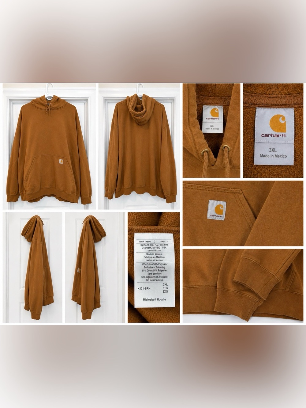 Carhartt Men’s Crewneck Midweight Sweatshirt - Brown
